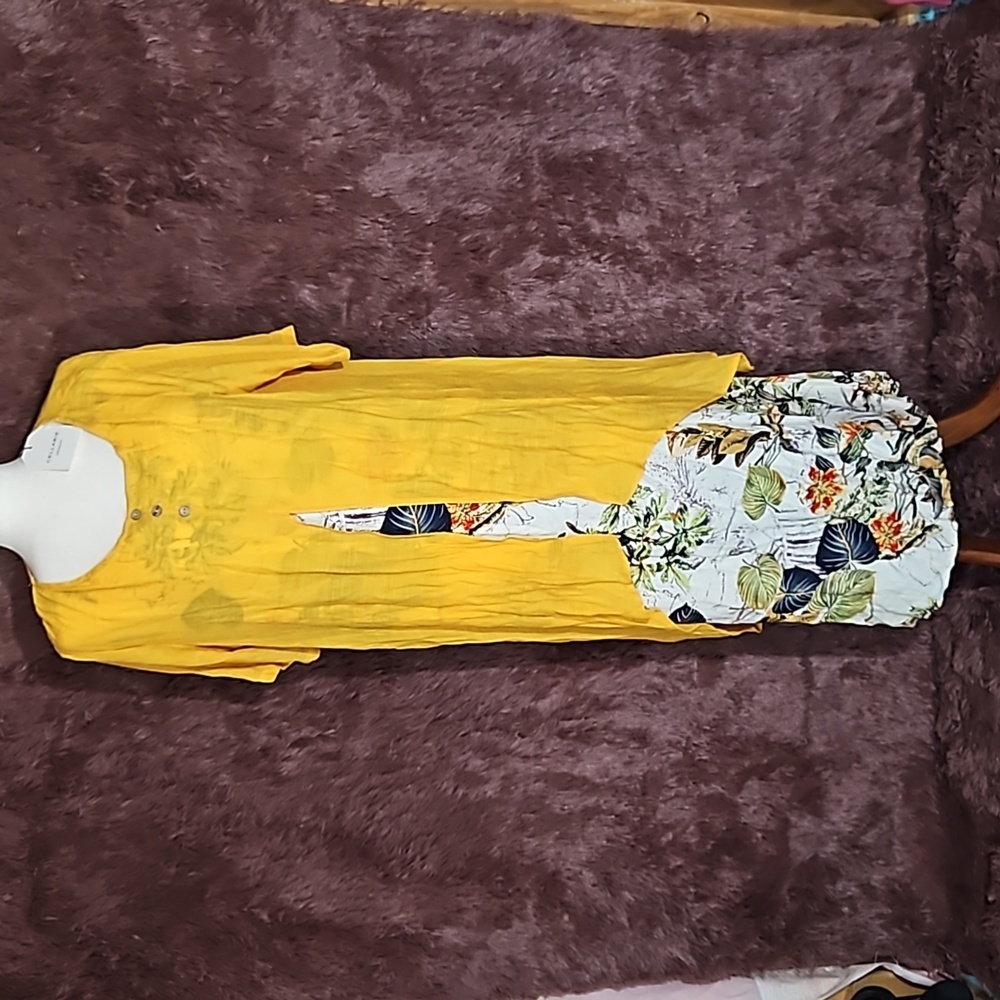 Cellabie NWT Floral Layered Maxi Dress